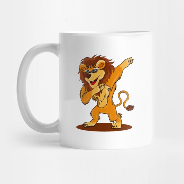 'Dabbing Dancing Lion' Funny Dabbing Animal Gift by ourwackyhome